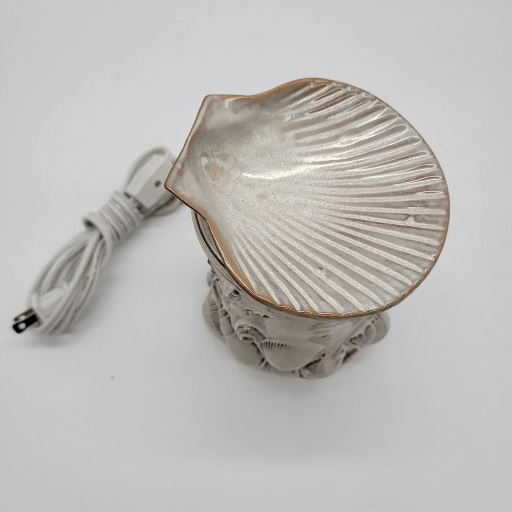 Coastal Seashells Wax Warmer Nautical Ceramic Candle Warmer Starfish Decor